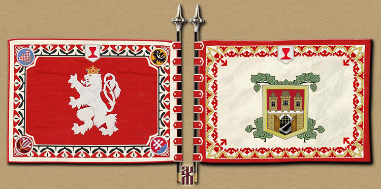 Reconstruction of the flag of the Czech Legion 5th Regiment